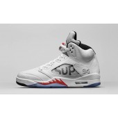 air jordan 5 x supreme white
